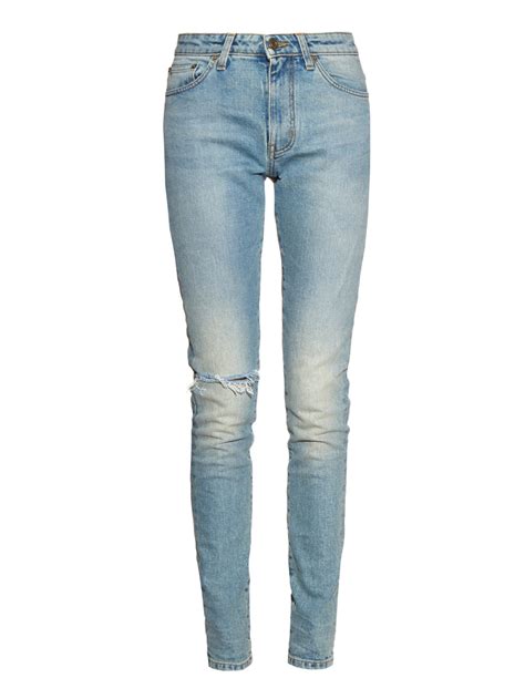 jean yves saint laurent|saint laurent distressed jeans.